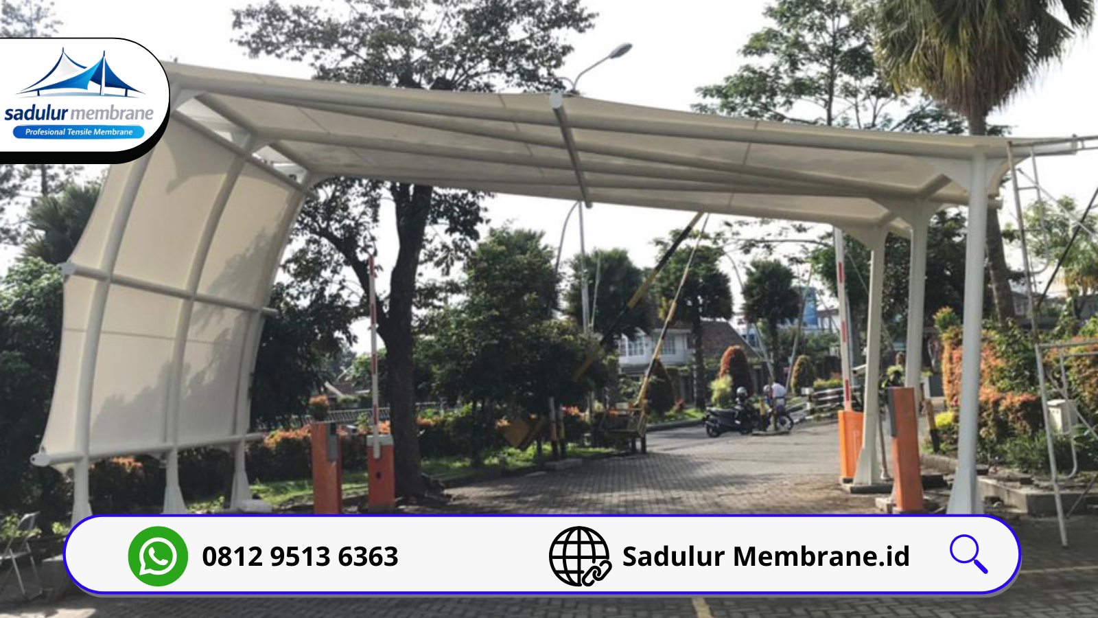 Desain Kanopi Membrane Modern