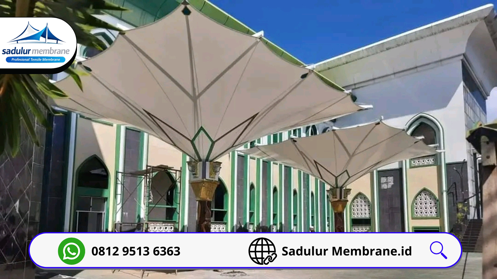 Atap membrane masjid Jakarta Selatan