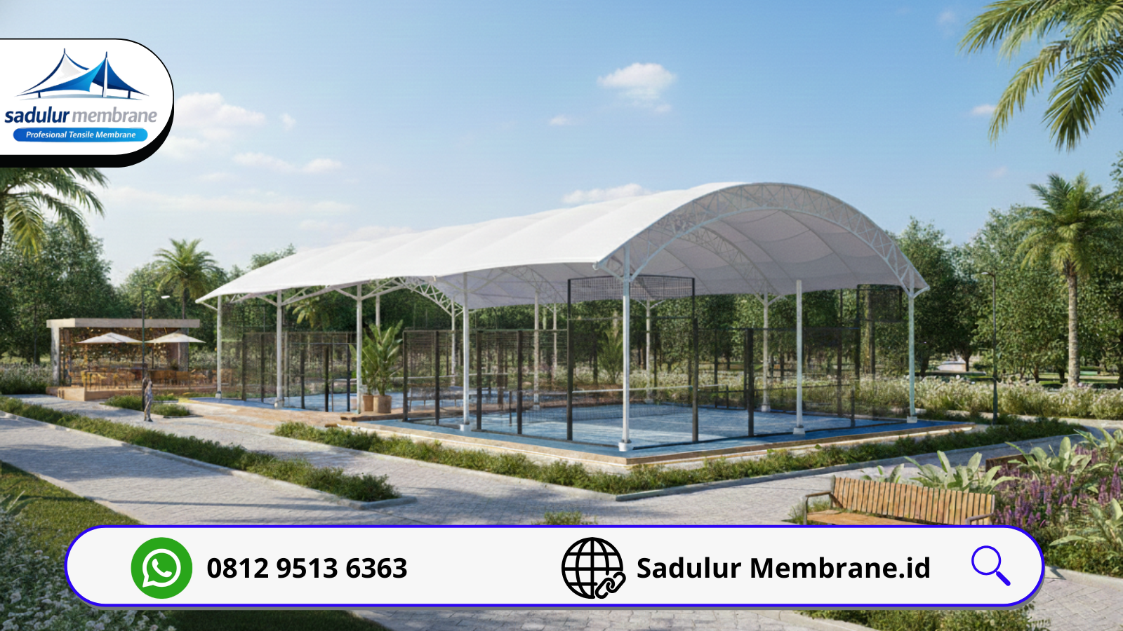 Canopy membrane Jakarta Timur untuk lapangan mini soccer