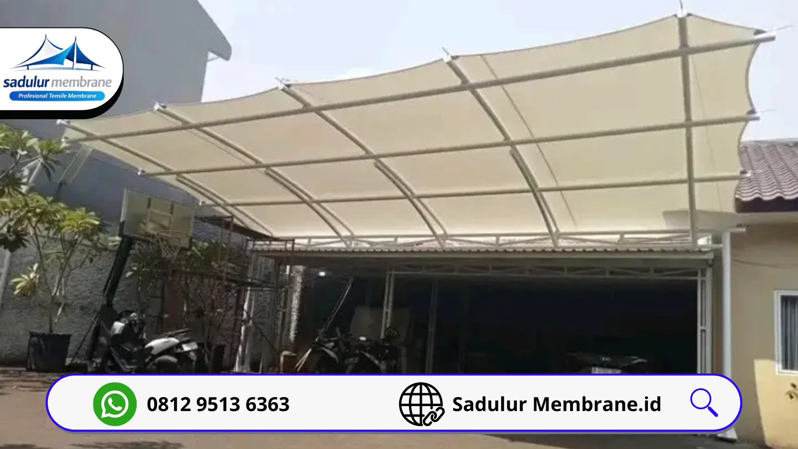 hasil kanopi membran carport 5