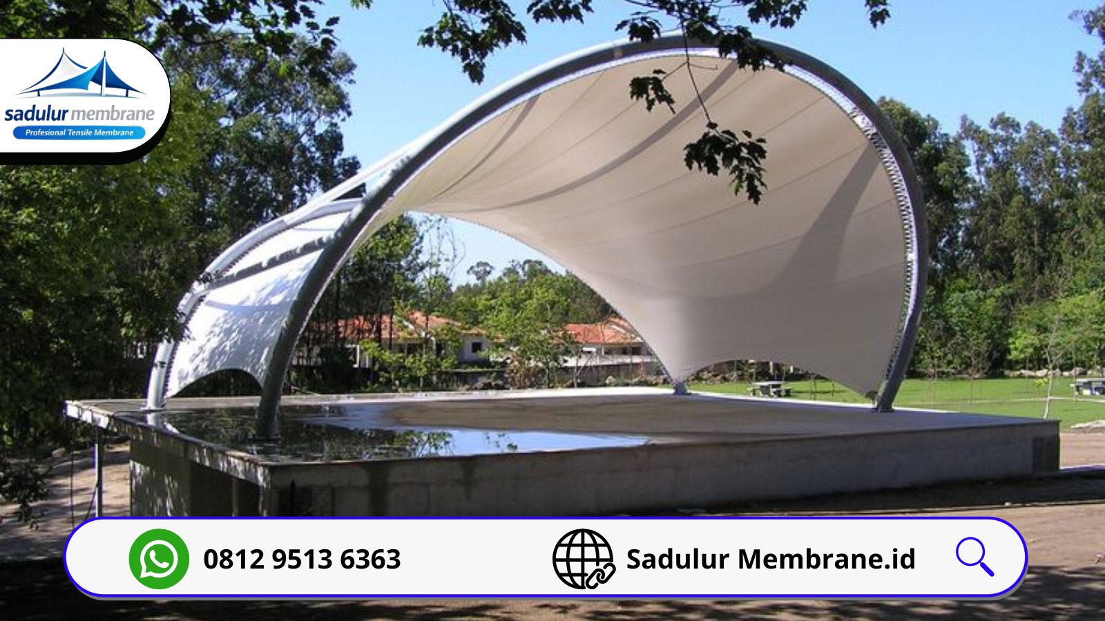 Struktur kanopi membrane Lampung