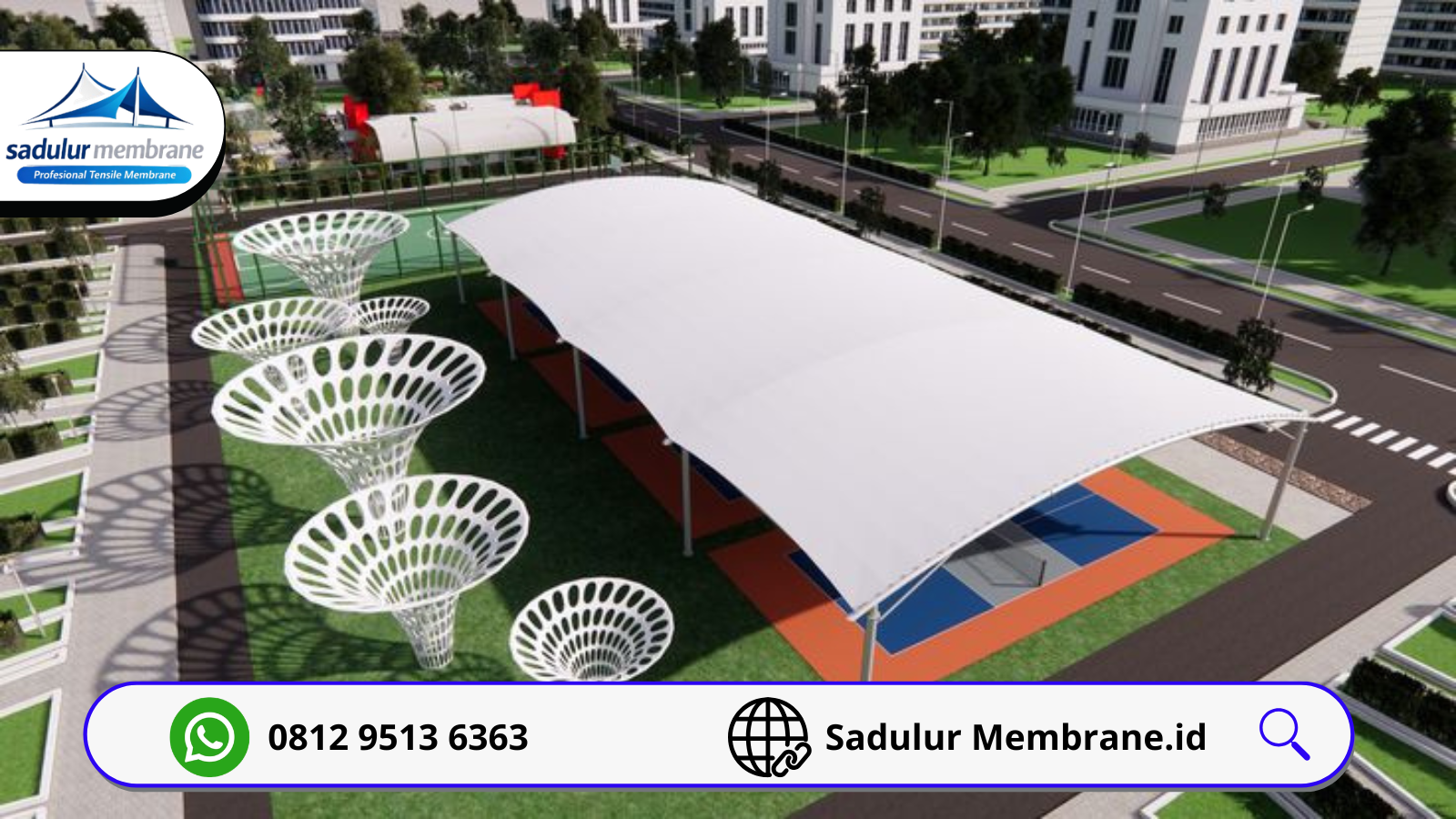 Kanopi Membrane Padel Tangerang oleh Sadulur Membran