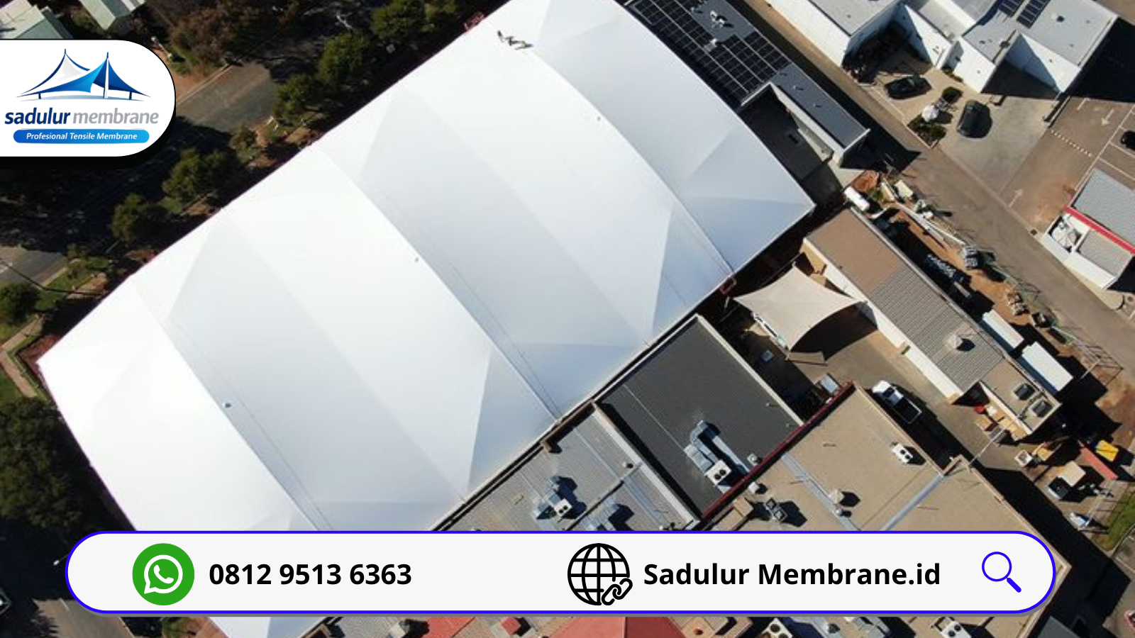 Hasil pemasangan canopy membran sport center oleh Sadulur Membrane