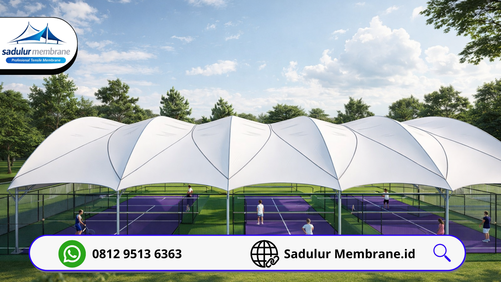 Kanopi Membrane Mini Soccer Bogor minimalis