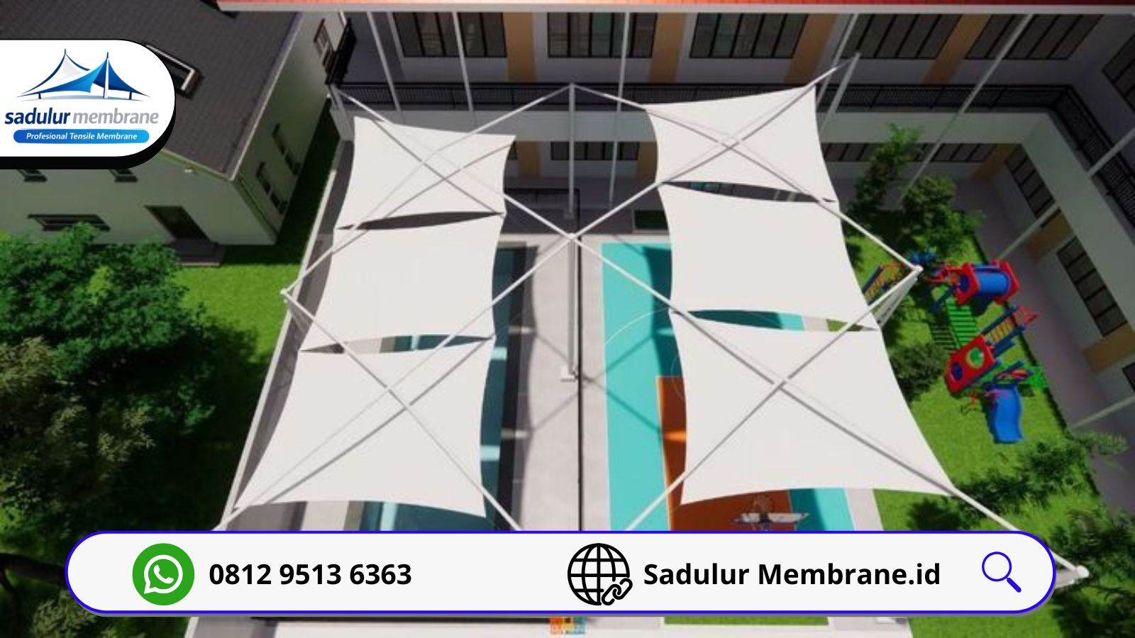 Canopy membran kolam renang Tangerang