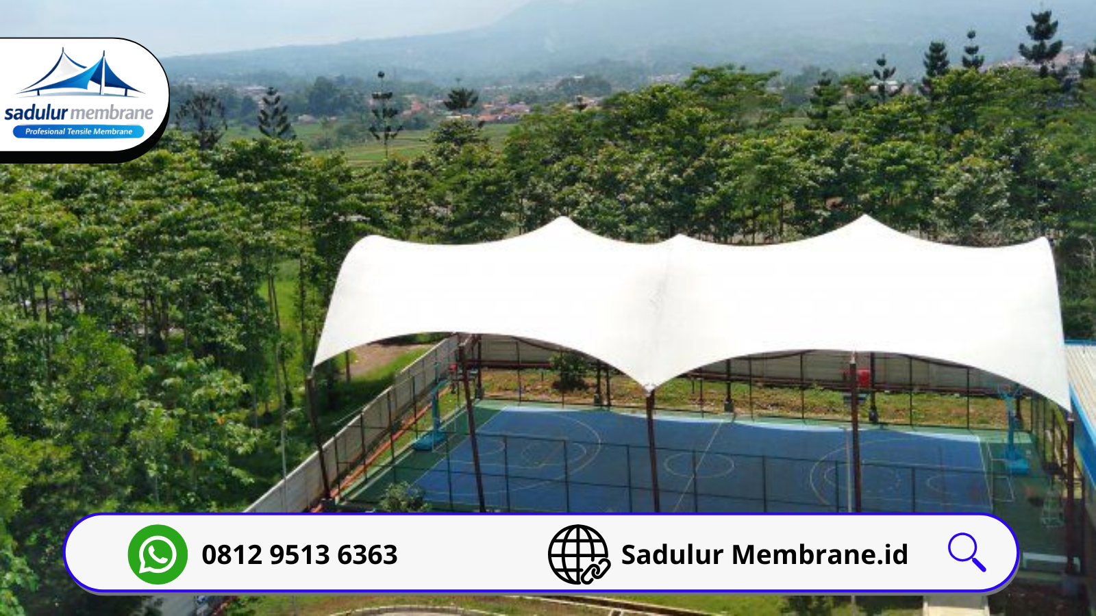 Proyek kanopi membrane selesai dikerjakan Sadulur Membran Tangerang