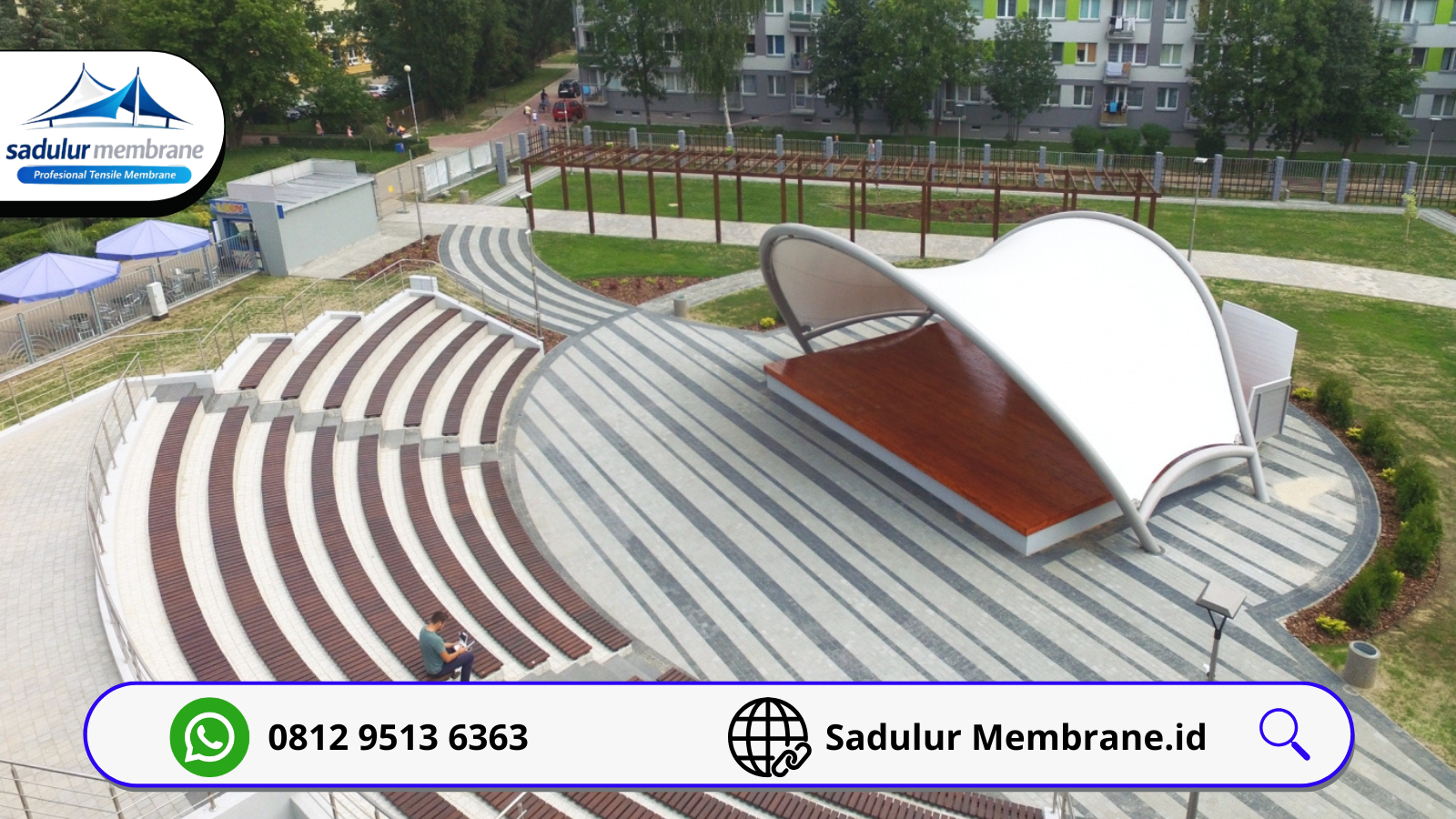 Kanopi membran area gedung