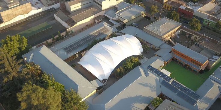 Kanopi membrane carport rumah modern