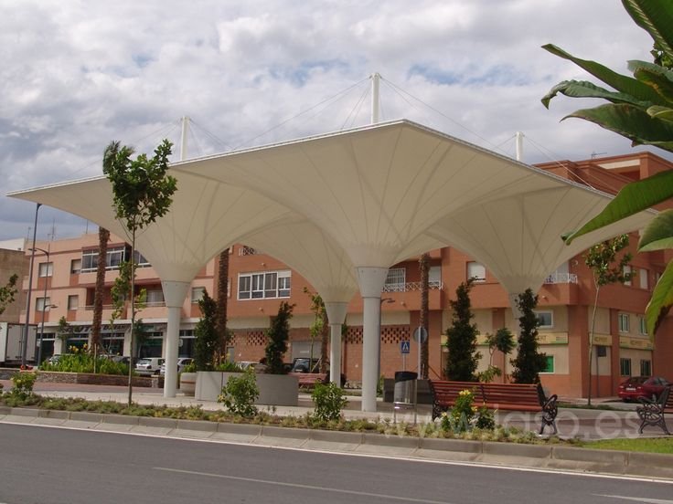 Struktur rangka kanopi membrane carport