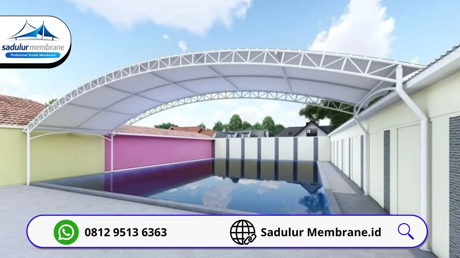 Kanopi Membrane Kolam Renang di Bogor