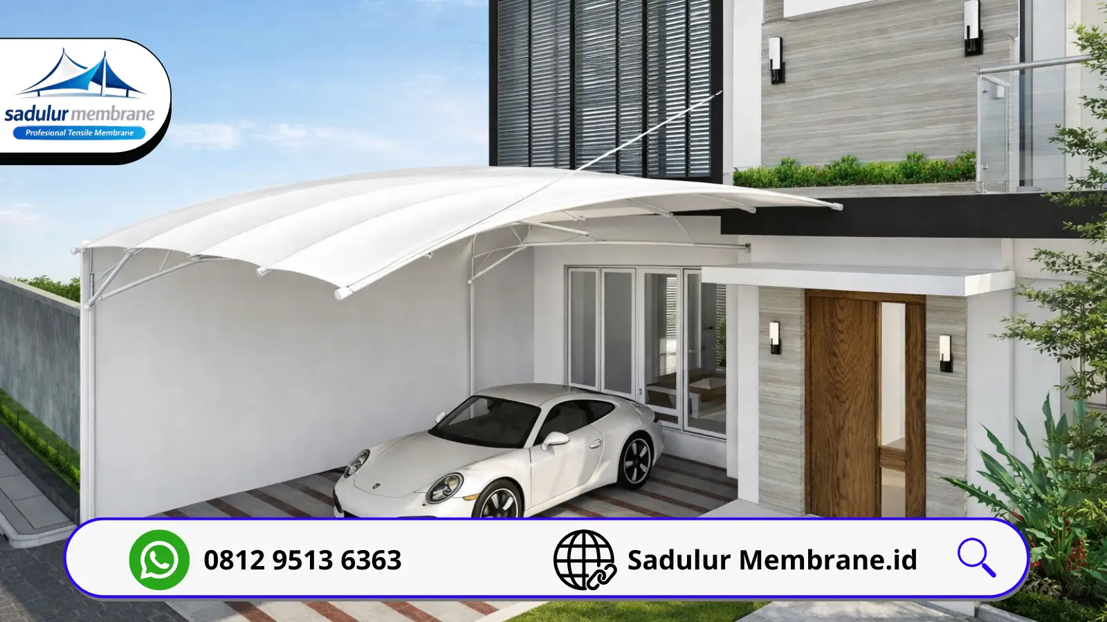 Kanopi Atap Membran Carport Bogor