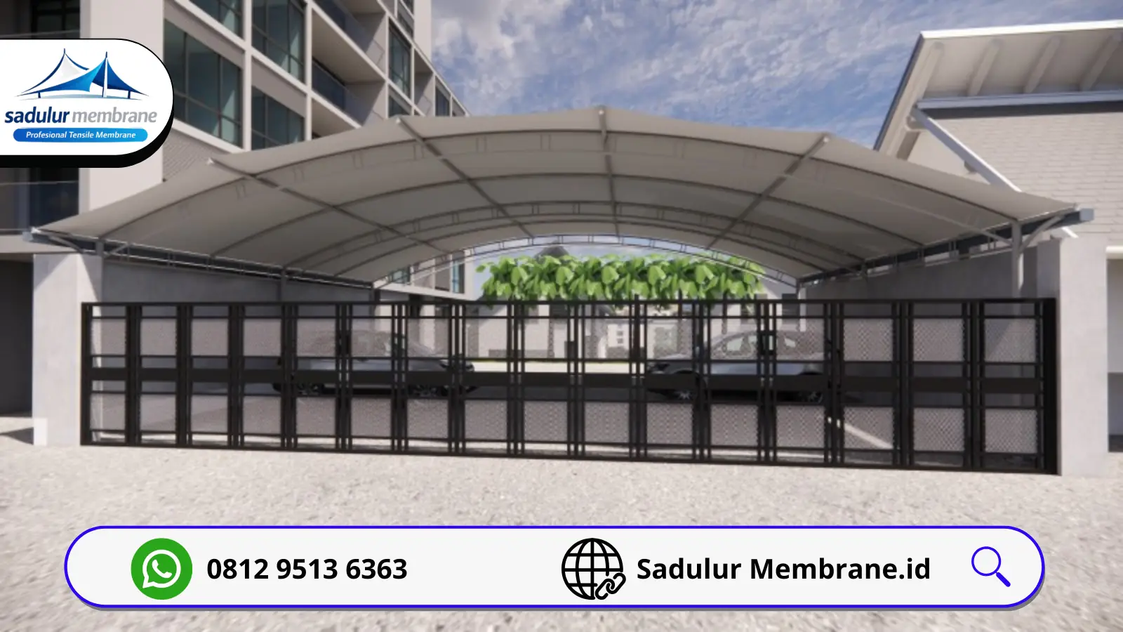 Atap Kanopi Membran Carport Bogor komersial