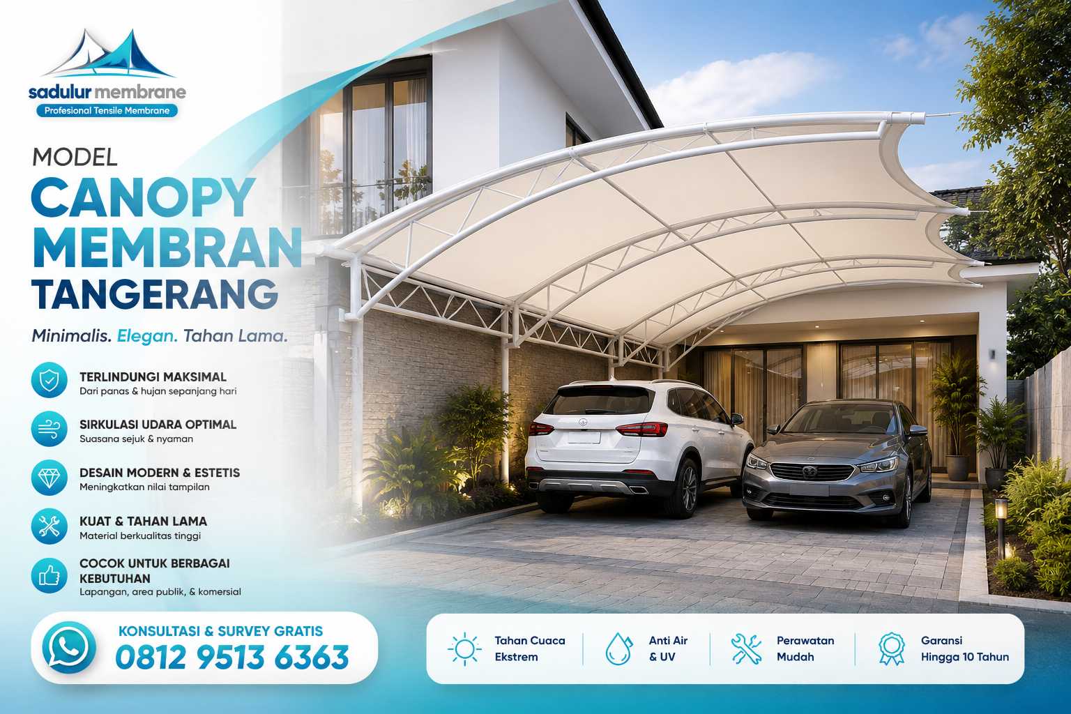 Canopy Membran Tangerang Berkualitas