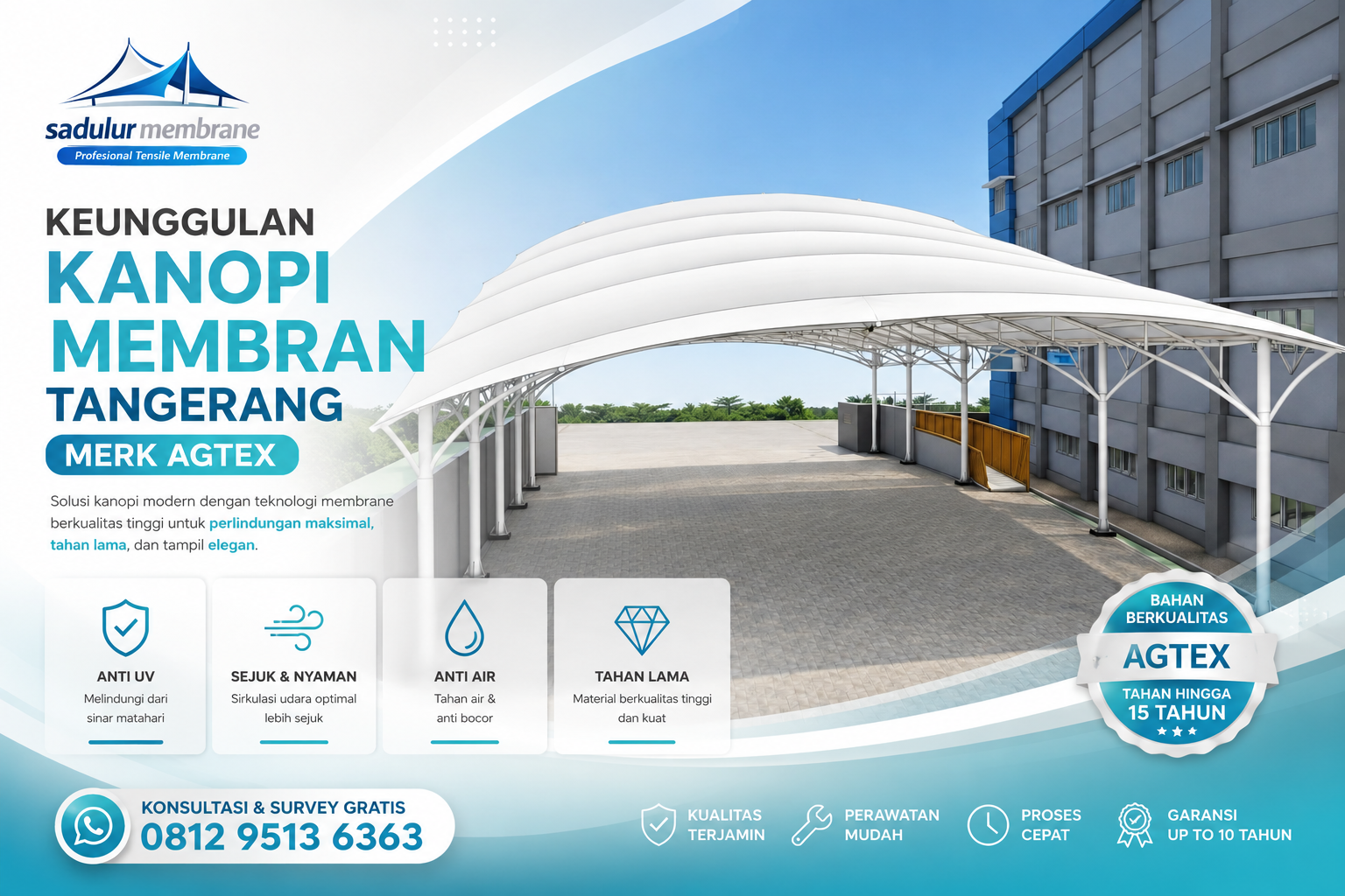 Kanopi Membran Tangerang Merk Agtex